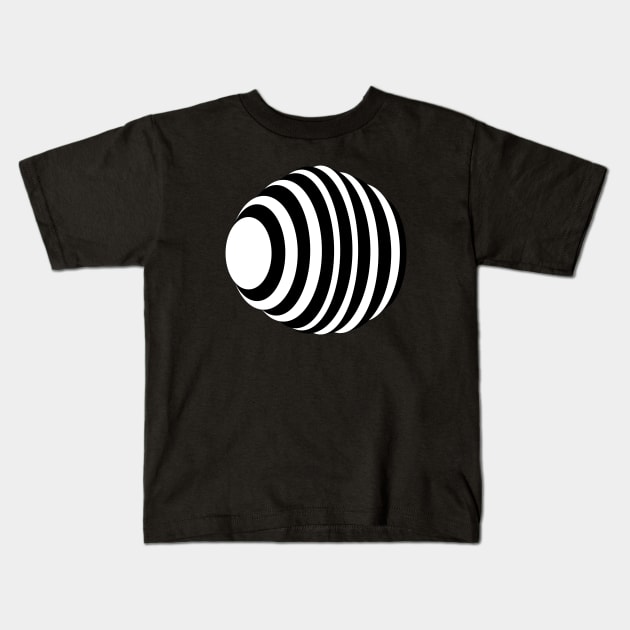 Zebra Sphere Kids T-Shirt by ArianJacobs